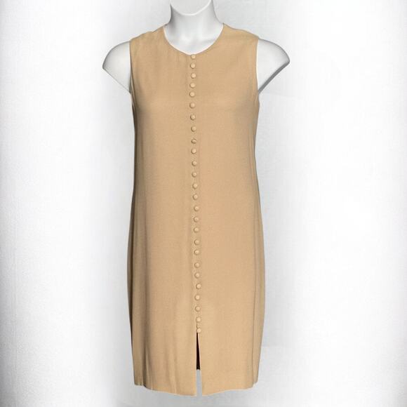 Vintage 80s Jones New York Dress Jacket Set Sz 16 Champagne Mother of Bride Glam - Picture 2 of 12